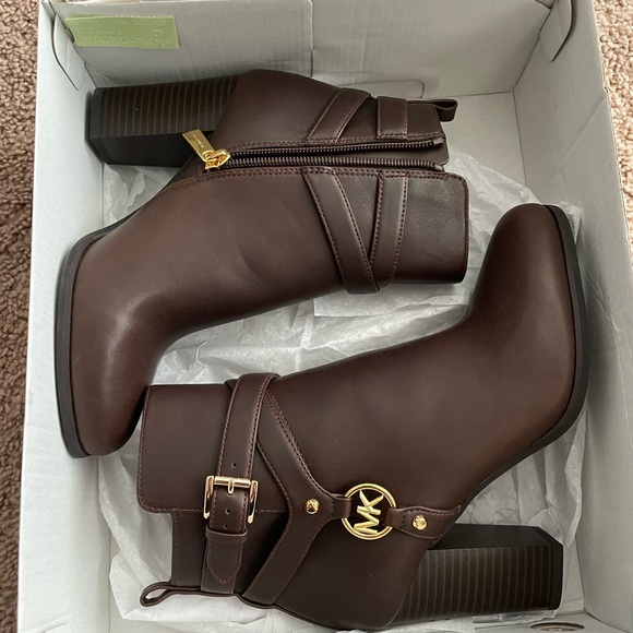 Michael Kors Preston Studded Leather Ankle Boot - Picture 1 of 6